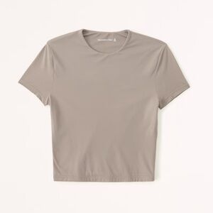 Abercrombie Taupe Soft Matte Seamless Baby Tee